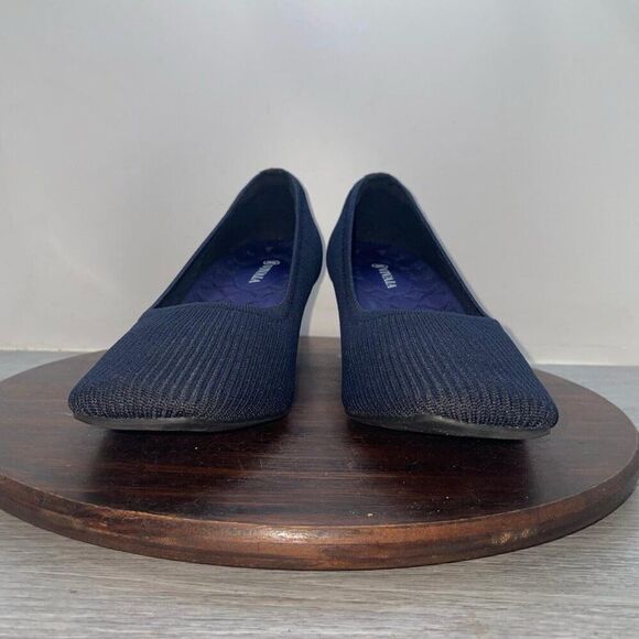 Vivaia Margot Wedge Pro Heels Womens 43 EU 11 US Black Knit Comfort Square Pumps - Picture 4 of 9